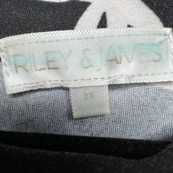 Riley & James Free-Spirited Womens Top 2X Relaxed Boxy Soft Casual Chic Feminine - Picture 2 of 12